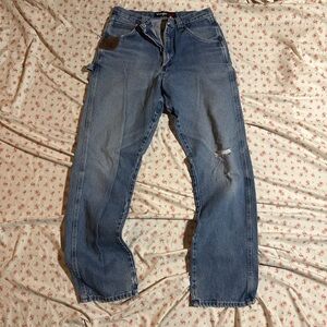 Vintage Wrangler Classic Blue Jeans with Logo Patch